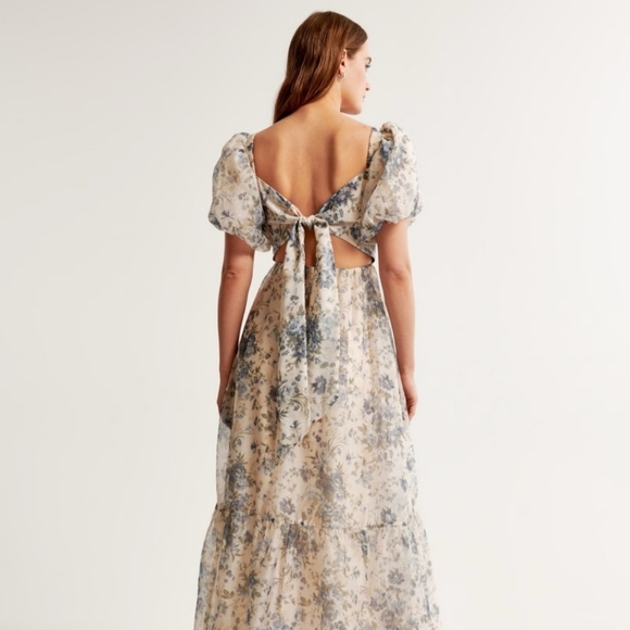 Abercrombie & Fitch Blue Floral Maxi Dress - Picture 2 of 5